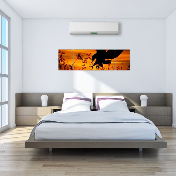 Obraz sylwetki drapieżnika (170x50 cm)