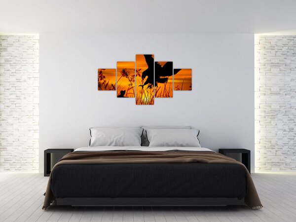 Obraz sylwetki drapieżnika (125x70 cm)