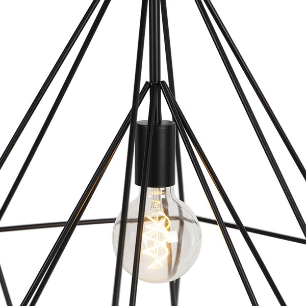 Skandynawska lampa wisząca czarna - Karkass