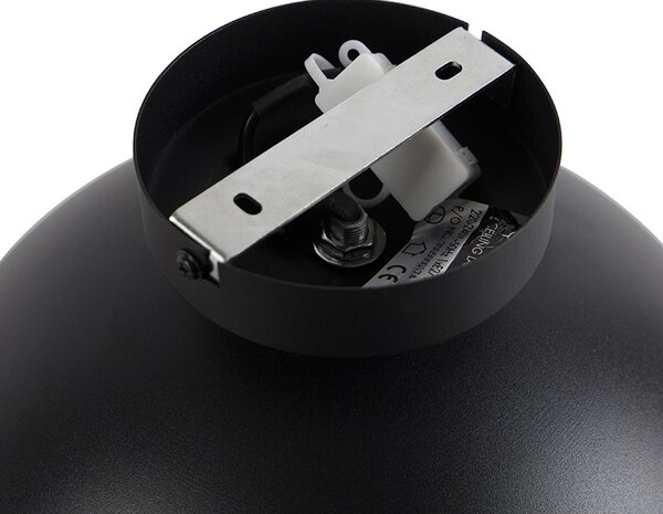 Industrialna lampa sufitowa czarna i złota 28 cm - Magnax