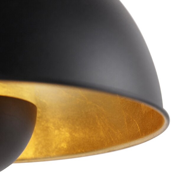 Lampa stołowa retro czarna ze złotem - Magnax