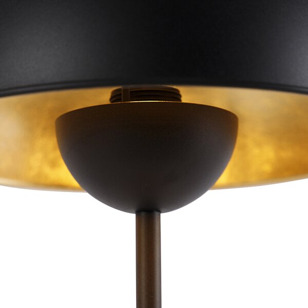 Lampa stołowa retro czarna ze złotem - Magnax