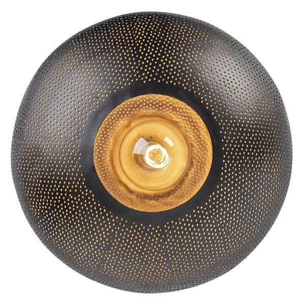 Orientalna lampa sufitowa czarna i złota 40 cm - Radiance