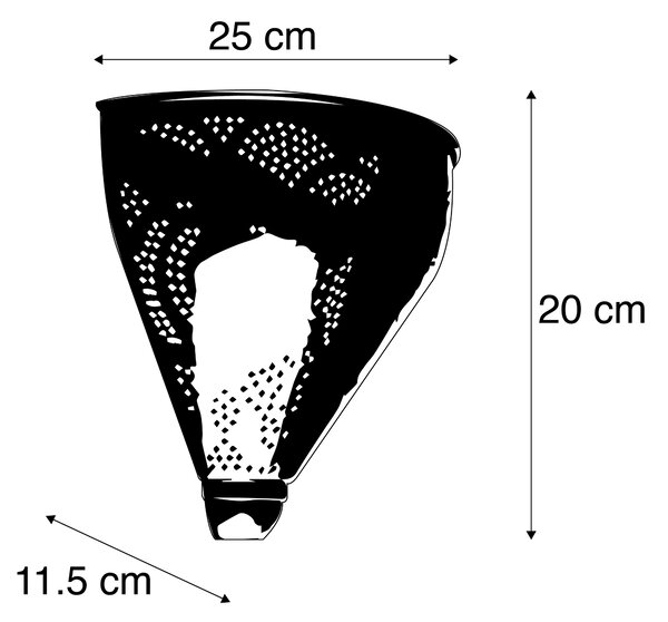 Orientalna lampa ścienna złota - Zayn