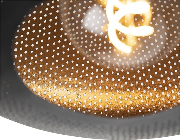 Orientalna lampa sufitowa czarna i złota 40 cm - Radiance