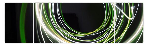 Obraz zielonych kresek (170x50 cm)