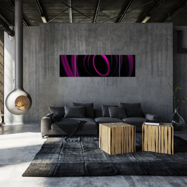 Obraz - fioletowe kresek (170x50 cm)