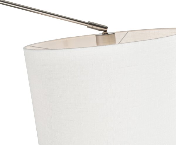Inteligentna lampa wisząca stalowa z kloszem białym 35 cm w tym Wifi A60 - Blitz