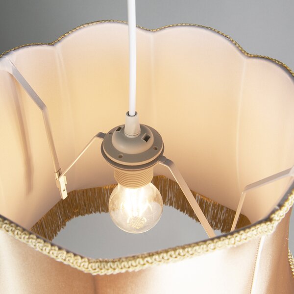 Retro lampa wisząca złota 45 cm - Granny