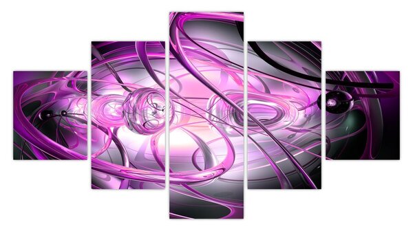 Obraz pięknej fioletowej abstrakcji (125x70 cm)