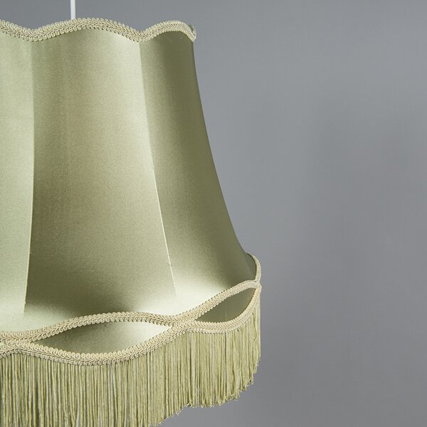 Retro lampa wisząca zielona 45 cm - Granny