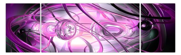 Obraz pięknej fioletowej abstrakcji (170x50 cm)