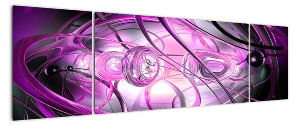 Obraz pięknej fioletowej abstrakcji (170x50 cm)