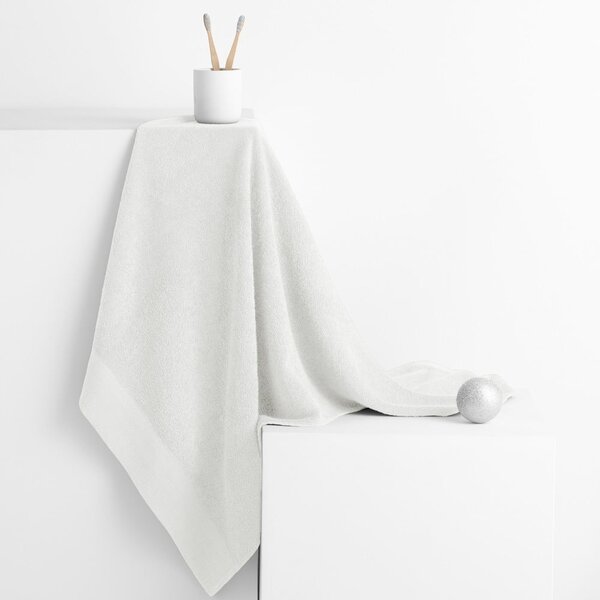 Biały bawełniany ręcznik frotte 30x50 cm Amari – Restilo