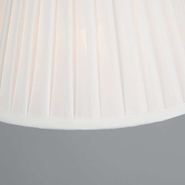 Retro lampa wisząca kremowa 25 cm - Plisse