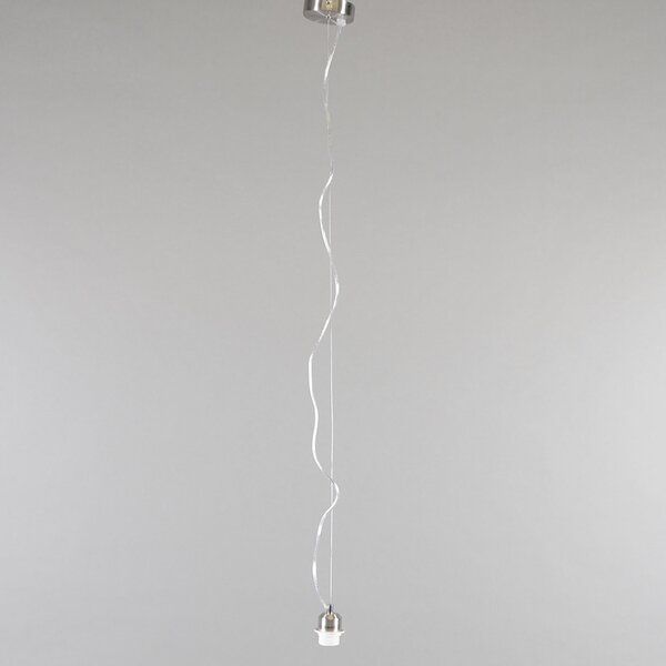 Nowoczesna lampa wisząca stalowa z kloszem 45 cm czarna - Cappo 1