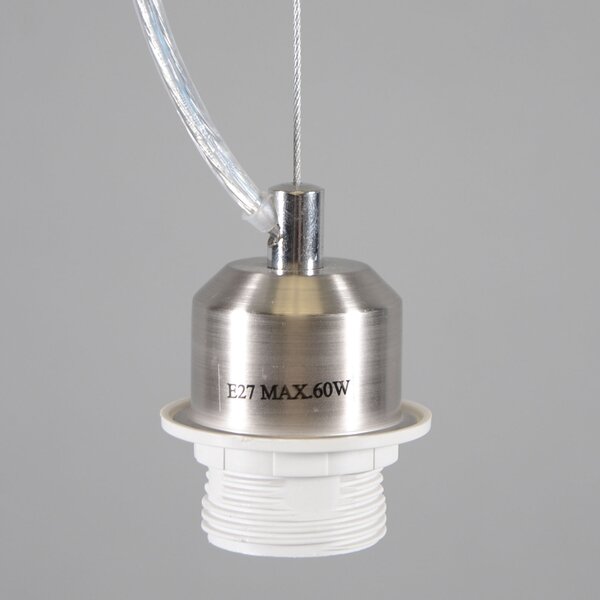 Nowoczesna lampa wisząca stalowa z kloszem 45 cm czarna - Cappo 1