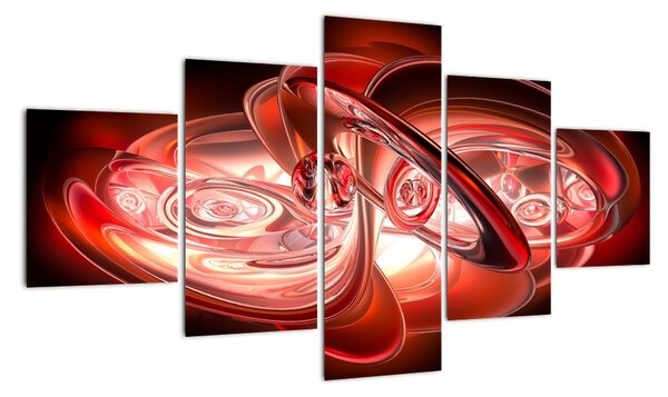 Obraz - czerwone kształty (125x70 cm)