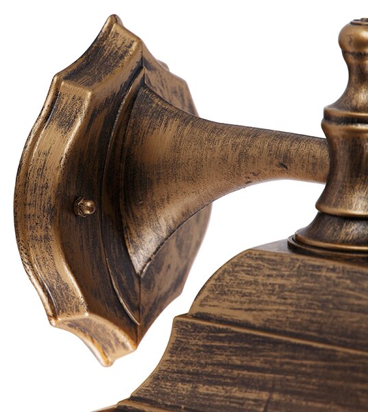 Lampa ścienna zewnętrzna złoto antyczne IP44 - Capital