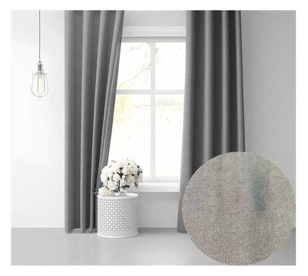 Szara zasłona półzaciemniająca 250x100 cm – Mila Home