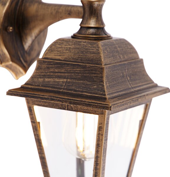 Lampa ścienna zewnętrzna złoto antyczne IP44 - Capital