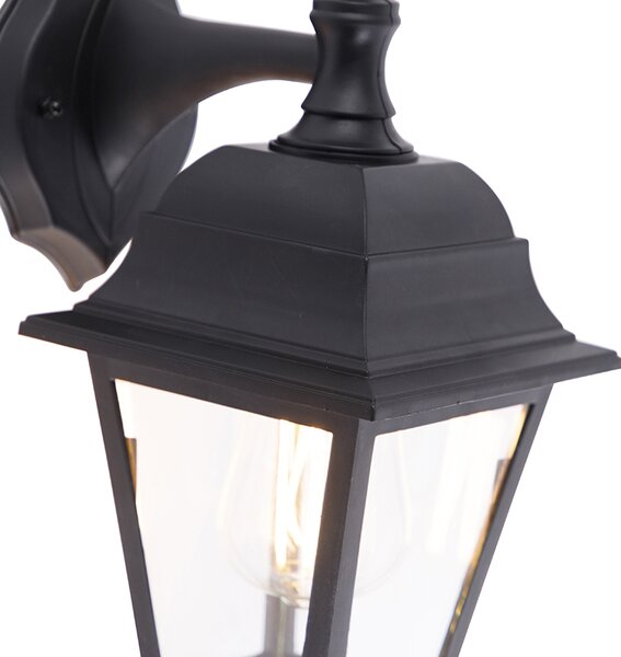 Klasyczna lampa ścienna zewnętrzna czarna IP44 - Capital