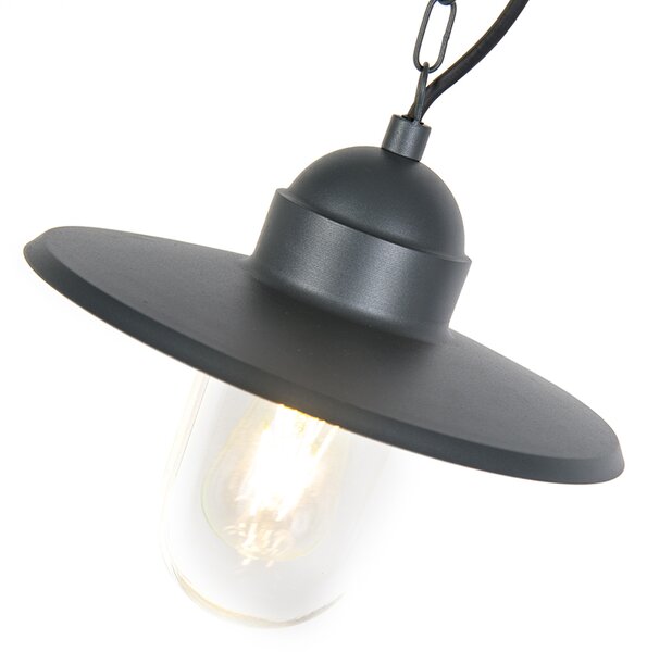 Rustykalna lampa wisząca zewnętrzna ciemnoszara IP44 - Kansas graphite