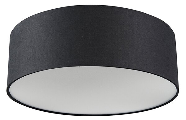 Lampa sufitowa czarna 30 cm z LED - Drum LED