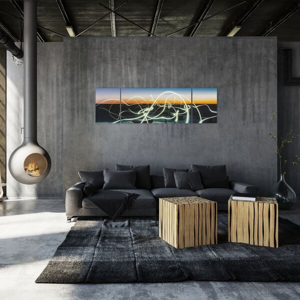 Obraz - widok nieba z dachu (170x50 cm)