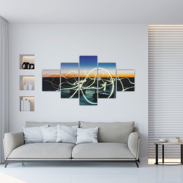 Obraz - widok nieba z dachu (125x70 cm)