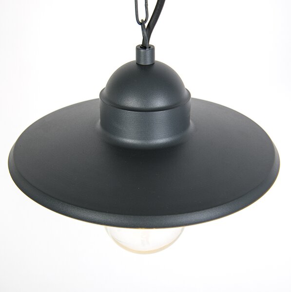 Rustykalna lampa wisząca zewnętrzna ciemnoszara IP44 - Kansas graphite