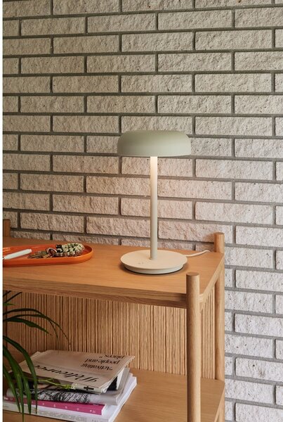 Kremowa lampa stołowa LED ze ściemniaczem (wysokość 37 cm) Velo – Hübsch