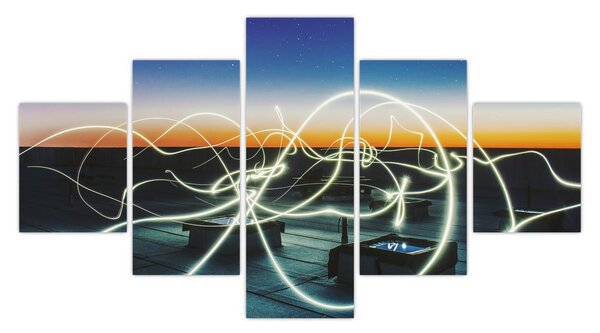 Obraz - widok nieba z dachu (125x70 cm)