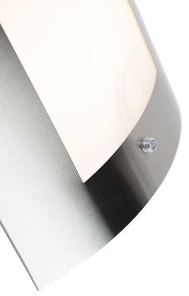 Lampa ścienna zewnętrzna stal IP44 czujnik zmierzchu - Emmerald