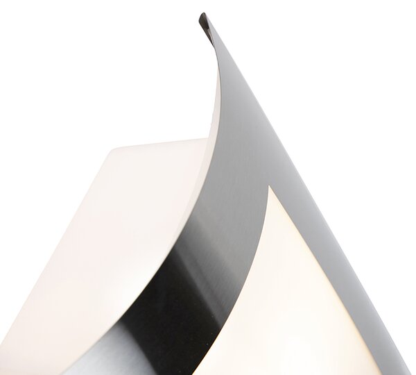 Lampa ścienna zewnętrzna stal IP44 czujnik zmierzchu - Emmerald