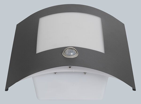 Lampa ścienna zewnętrzna antracytowa z czujnikiem ruchu IP44 - Emmerald 1