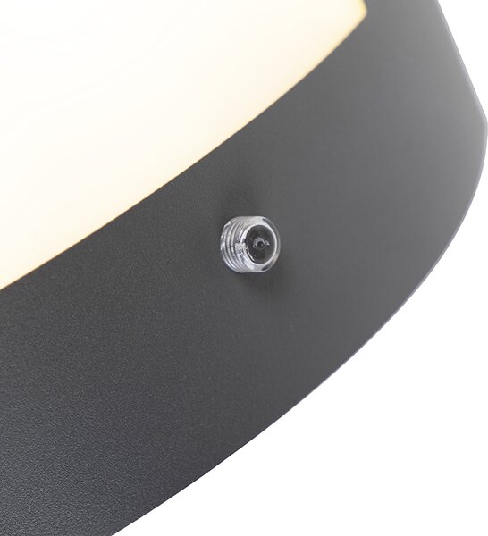 Lampa ścienna zewnętrzna antracytowa IP44 czujnik zmierzchu - Emmerald