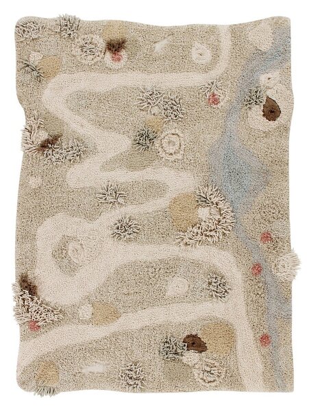 Beżowy bawełniany dziecięcy dywan do zabawy 120x160 cm Path of Nature – Lorena Canals