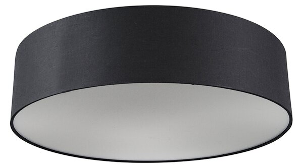 Lampa sufitowa czarna 40 cm z wbudowanym LED - Drum LED