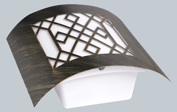 Nowoczesna lampa ścienna zewnętrzna rdzawobrązowa IP44 - Emmerald Classic
