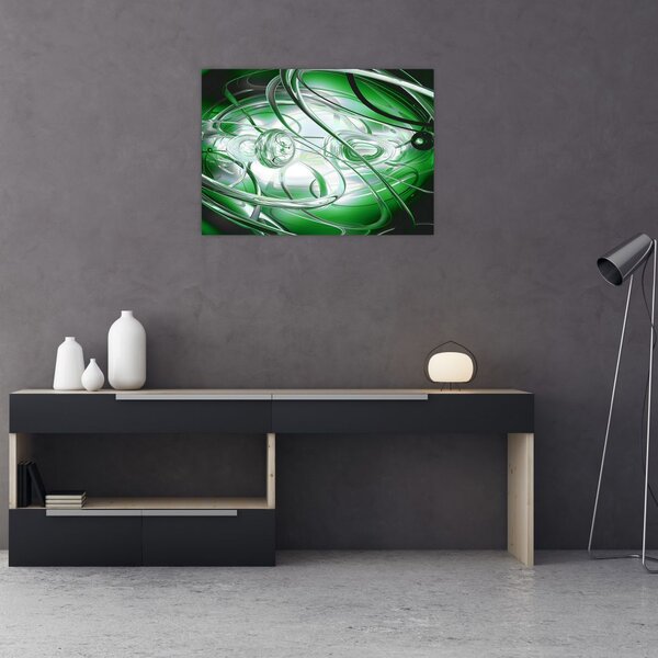 Zielony abstrakcyjny obraz (70x50 cm)