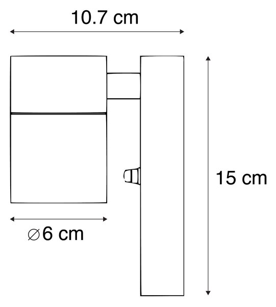 Lampa ścienna zewnętrzna antracytowa IP44 z czujnikiem zmierzchu - Solo
