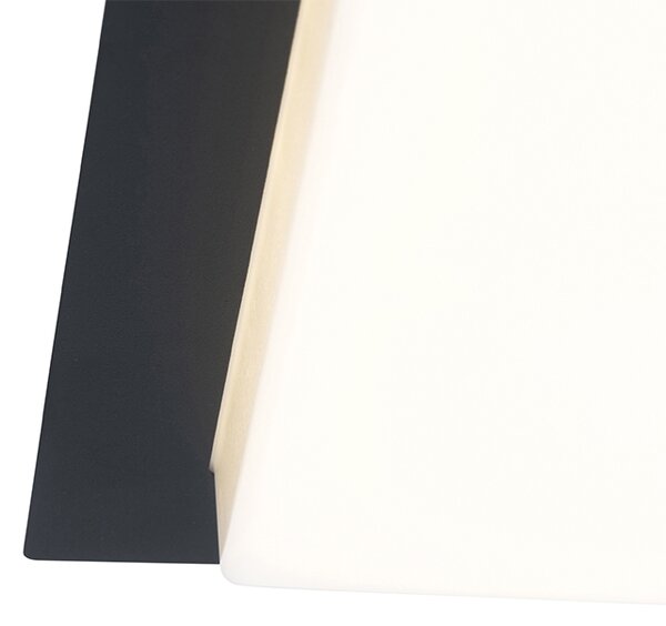 Nowoczesna lampa sufitowa czarna kwadratowa z wbudowanym LED IP44 - Lys