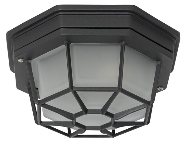 Lampa sufitowa rustykalna ciemnoszara 21,3 cm IP44 - Bri