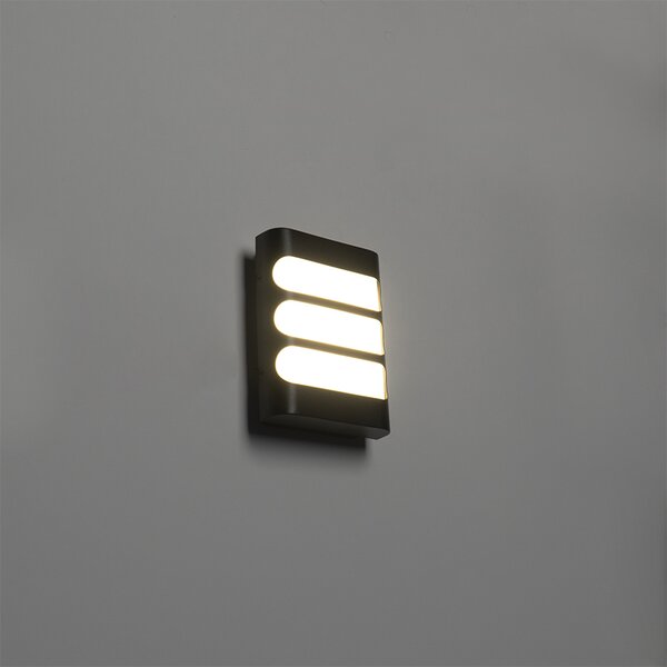Nowoczesna lampa ścienna czarna w tym LED IP44 - Gaev