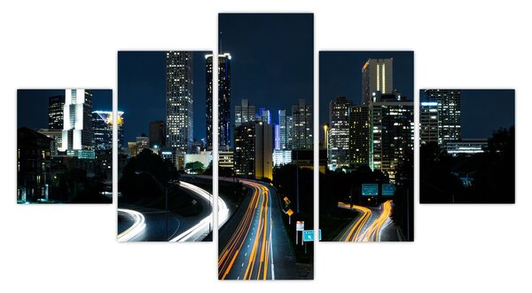 Obraz nocnej metropolii (125x70 cm)