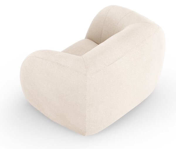 Kremowy fotel z materiału bouclé Essen – Cosmopolitan Design