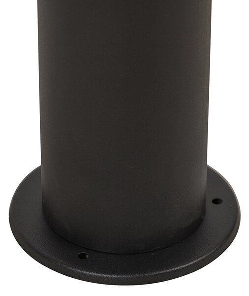 Stojąca lampa zewnętrzna czarna z opalem białym 30 cm IP44 - Odense