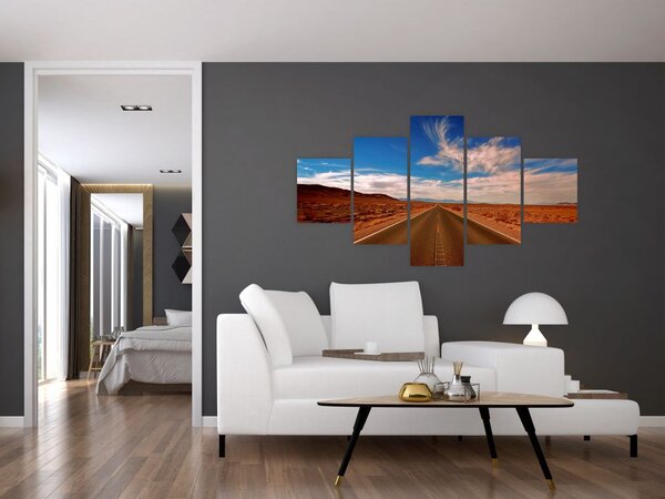 Obraz długiej drogi (125x70 cm)