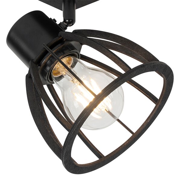 Industrialna lampa ścienna czarna - Fotu